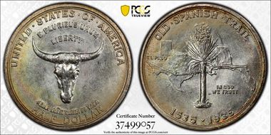 1935 50C Spanish Trail MS68
