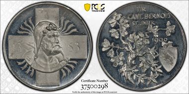 1900 Medal St. Imier R-245a Ag Matte SP63