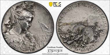 1911 Medal Cham R-1681a Ag Matte SP62