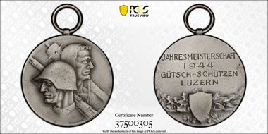 1944 Medal Luzern R-915A Silvered AE SP64