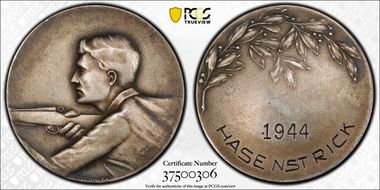 1944 Medal Hasenstrick R-1885E Silvered Bronze SP63