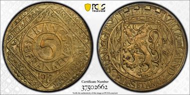 1917 5 Fr KM-Tn6 MS63