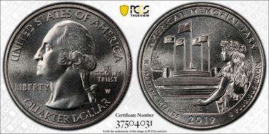 2019-W 25C American Memorial NP MS67