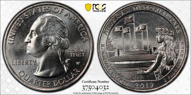 2019-W 25C American Memorial NP MS66