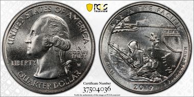 2019-W 25C War in the Pacific NP MS67