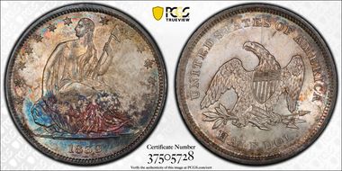 1839 50C Drapery MS64