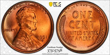 1951-D 1C MS66RD