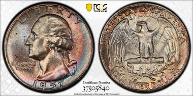 1957 25C MS66