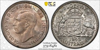 1943-S Florin KM-40  Ag MS64
