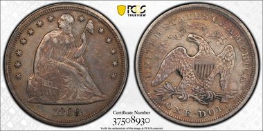 1869 $1 XF40