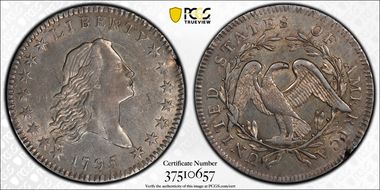 1795/1795 50C O-112, Recut Date AU55