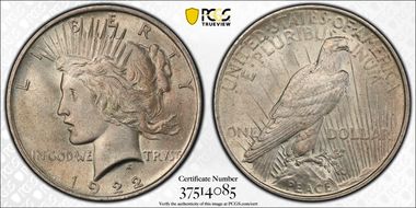 1922 $1 MS62
