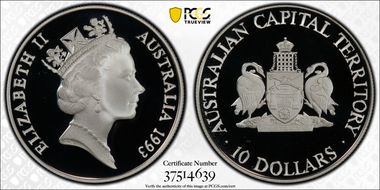 1993 $10 Capital Terr. PR69DCAM