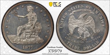 1877 T$1 MS63PL