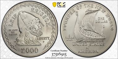 2000-P $1 Leif Ericson MS70