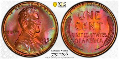 1954-S 1C MS66RB