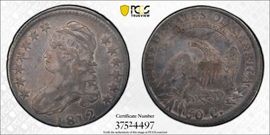 1812 50C O-110b, Single Leaf VF25