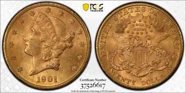 1901-S $20 MS62