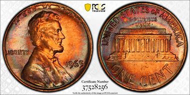 1965 1C MS66RB