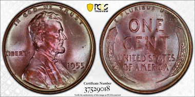 1955-D 1C MS64RB