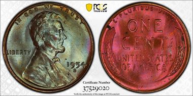 1954-S 1C MS64BN