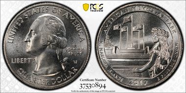 2019-W 25C American Memorial NP MS65