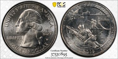 2019-W 25C War in the Pacific NP Early Find MS65