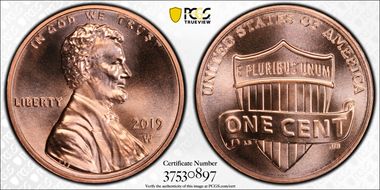 2019-W 1C Shield MS68RD