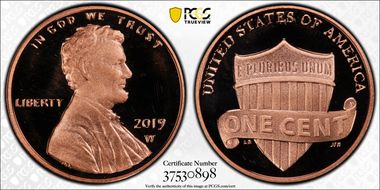 2019-W 1C Shield PR68DCAM