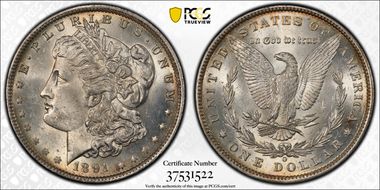 1891-O $1 MS62