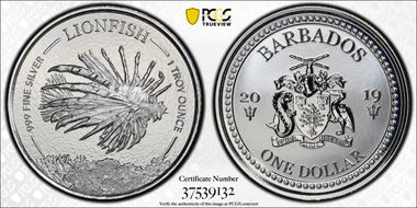 2019 $1 Lionfish MS70