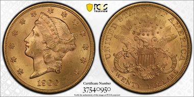 1900 $20 MS63