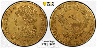 1810 $5 Large Date, Large 5 MS62