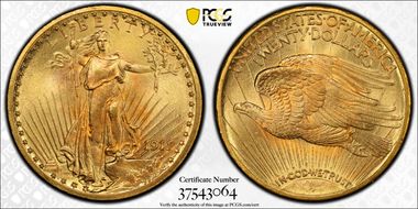 1911 $20 MS66+