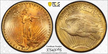 1911-D $20 MS67+