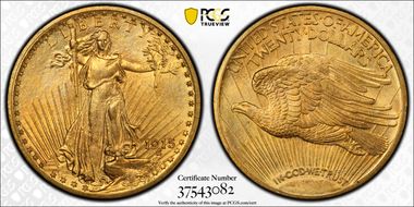 1915 $20 MS65+