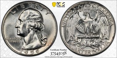 1959 25C Type B Reverse, FS-901 MS65