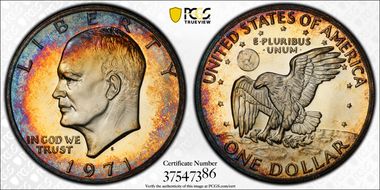 1971-S $1 Silver PR67DCAM