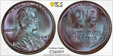 1947-D 1C MS66BN