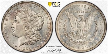 1899-O $1 VAM 4, Micro O AU55