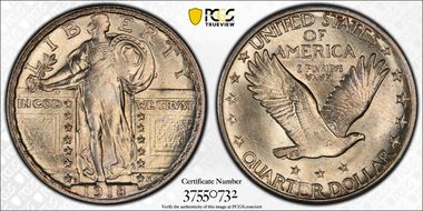 1918-S 25C MS64