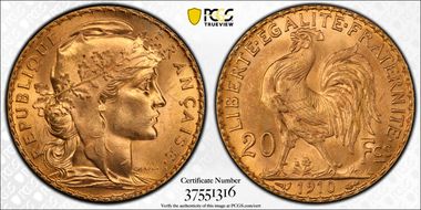 1910 20 Fr Gad-1064a F-535 Refrappe MS65