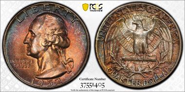 1952 25C MS67+
