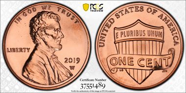 2019-W 1C Shield MS68RD