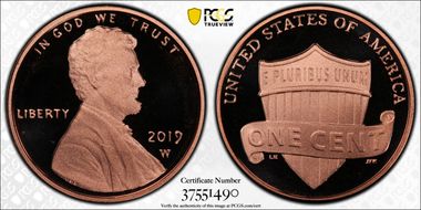 2019-W 1C Shield PR69DCAM