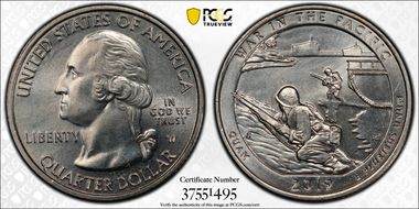 2019-W 25C War in the Pacific NP Early Find MS66