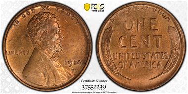 1914-S 1C MS64RD