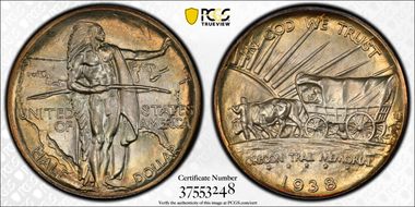 1938 50C Oregon MS67