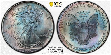 1995 $1 Silver Eagle MS67