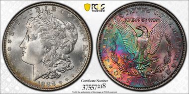 1886 $1 MS66